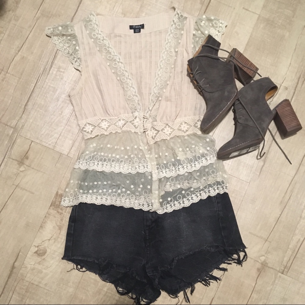 Canvas sheer top
